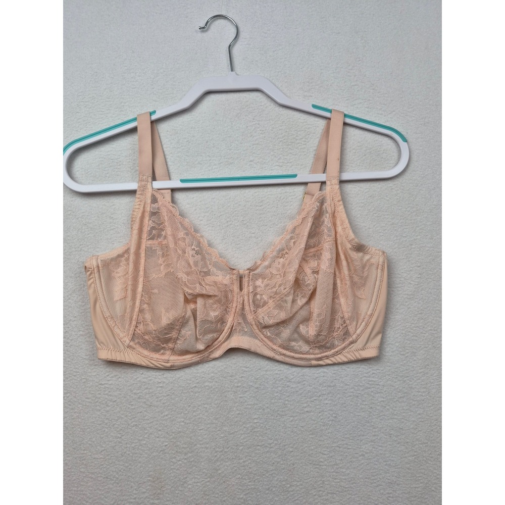 Natori Statement Bra Womens 38DDD Blush Pink Lace Underwire Full Coverage 746211